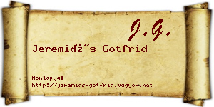 Jeremiás Gotfrid névjegykártya
